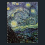 Starry Night - van Gogh Notizblock<br><div class="desc">Von der Nackenleuchte des Bergarbeiters bis zu der, die er auf seinem Fenstersill nach der Szene mit Gauguin platzierte; vom Abend-Stern, den er 1875 in Corot Olive Orchard feststellte, bis hin zu dem Brief, den er seinem Bruder im August 1888 schrieb, in dem er sagte: "Irgendwann werden Sie ein Bild...</div>
