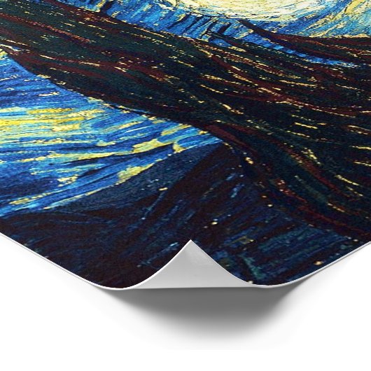 Starry Night - Van Gogh Poster (Ecke)