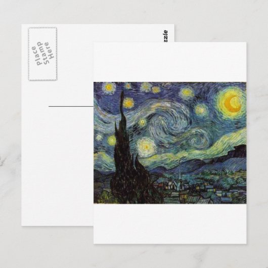 Starry Night - van Gogh Postkarte (Vorne/Hinten)