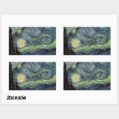 Starry Night - van Gogh Rechteckiger Aufkleber (Blatt)