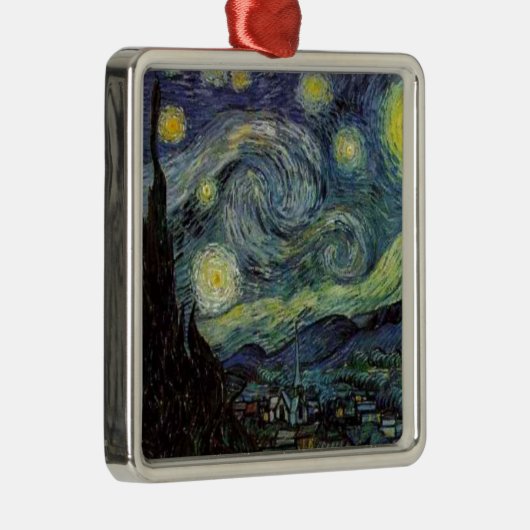Starry Night - van Gogh Silbernes Ornament (Rechts)