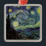Starry Night - van Gogh Silbernes Ornament<br><div class="desc">Von der Nackenleuchte des Bergarbeiters bis zu der, die er auf seinem Fenstersill nach der Szene mit Gauguin platzierte; vom Abend-Stern, den er 1875 in Corot Olive Orchard feststellte, bis hin zu dem Brief, den er seinem Bruder im August 1888 schrieb, in dem er sagte: "Irgendwann werden Sie ein Bild...</div>
