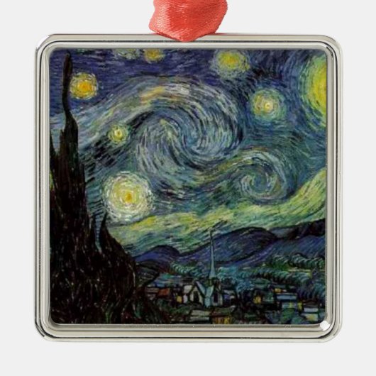 Starry Night - van Gogh Silbernes Ornament (Vorne)