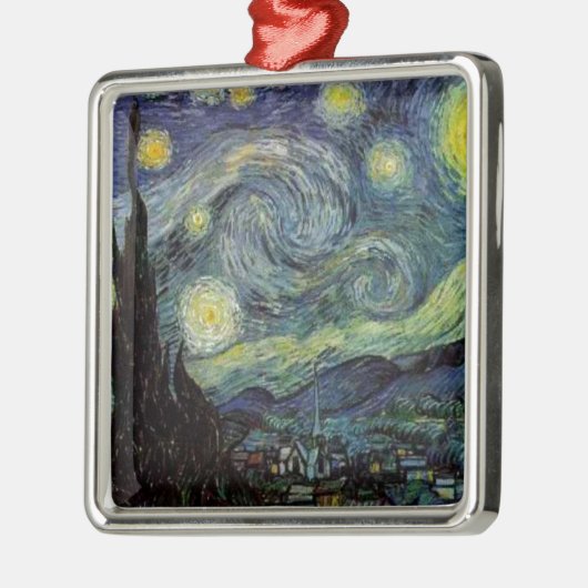 Starry Night - van Gogh Silbernes Ornament (Links)