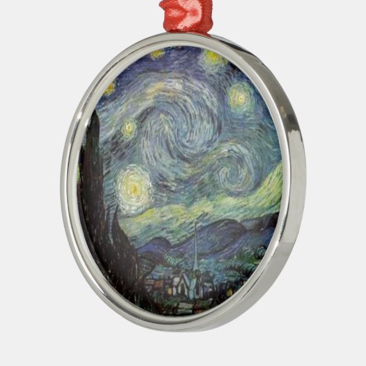 Starry Night - van Gogh Silbernes Ornament (Links)