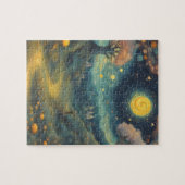 Starry Night Van Gogh Style Fantasy Forest Puzzle (Horizontal)