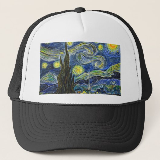 Starry Night, Van Gogh Truckerkappe (Vorderseite)