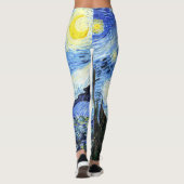 Starry Night Van Gogh überall in der Print-Legging Leggings (Rückseite)