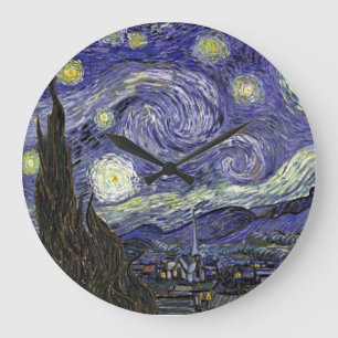 STARRY NIGHT VAN GOGH WALL DESIGNER CLOCK - GIFTS GROßE WANDUHR