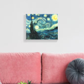 Starry Night Van Gogh Wrapped Canvas Print Leinwanddruck (Insitu (Wohnzimmer))