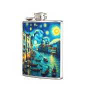 Starry Night Venice Italien Flachmann (Links)