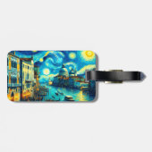 Starry Night Venice Italien Gepäckanhänger (Rückseite horizontal)