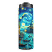 Starry Night Venice Italien Thermosbecher (Vorderseite)