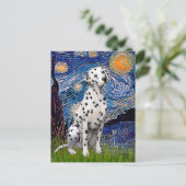 Starry Night (Vertikal) - Dalmatiner Postkarte (Stehend Vorderseite)