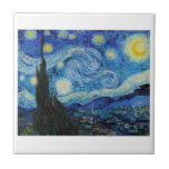 "STARRY NIGHT" VINCENT VAN GOGH ART KERAMIK TITEL FLIESE<br><div class="desc">"STARRY NIGHT" 1889 VINCENT VAN GOGH FINE ART KERAMIK TILE</div>