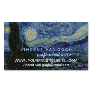 Starry Night Vincent van Gogh Artist Magnetische Visitenkarte