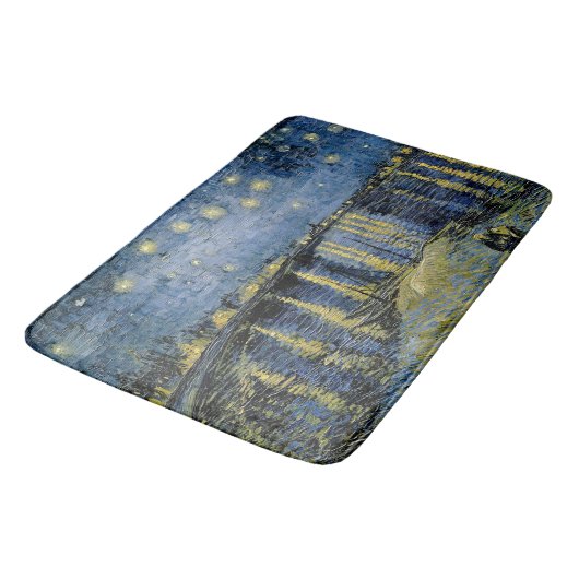 Starry Night Vincent van Gogh Badematte (Schrägansicht)