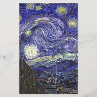 Starry Night, Vincent Van Gogh. Briefpapier