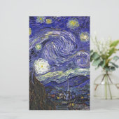 Starry Night, Vincent Van Gogh. Briefpapier (Stehend Vorderseite)