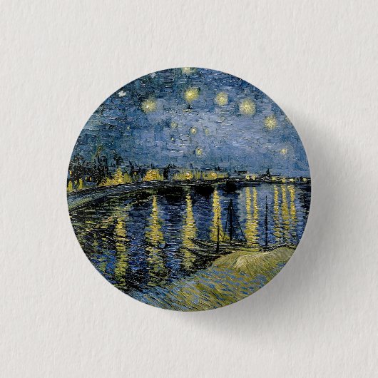 Starry Night Vincent van Gogh Button (Vorderseite)