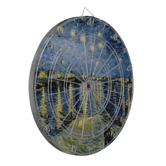 Starry Night Vincent van Gogh Dartscheibe (Vorderseite Links)