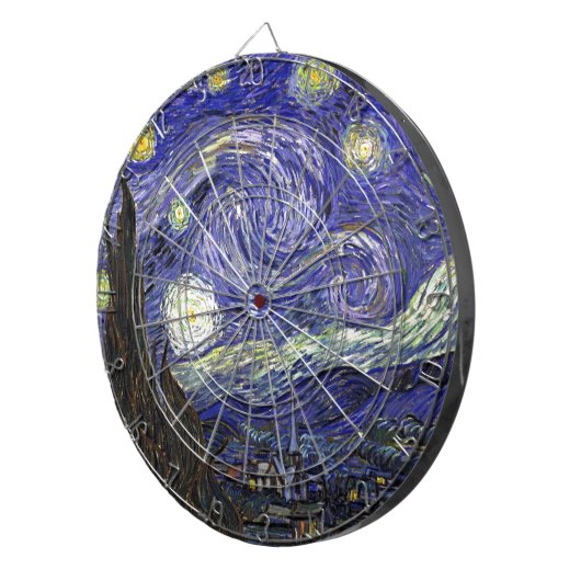 Starry Night, Vincent Van Gogh. Dartscheibe (Vorderseite rechts)