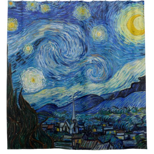 Starry Night | Vincent van Gogh Duschvorhang (Vorderseite)