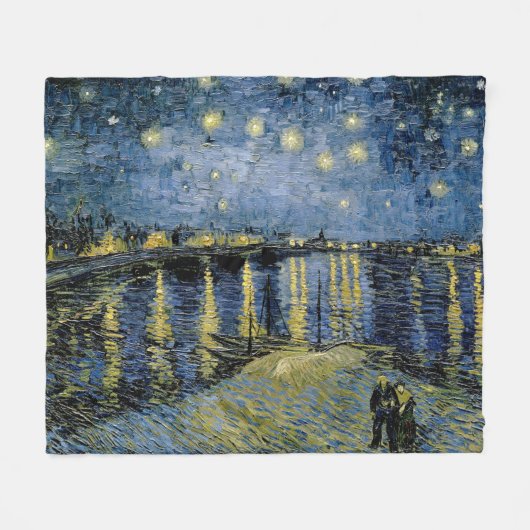 Starry Night Vincent van Gogh Fleecedecke (Vorderseite (Horizontal))