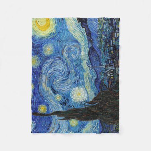 Starry Night, Vincent van Gogh Fleecedecke (Vorderseite)