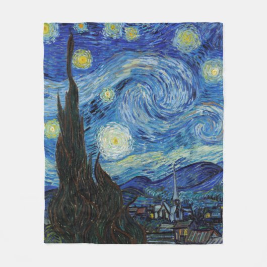 Starry Night, Vincent van Gogh Fleecedecke (Vorderseite)