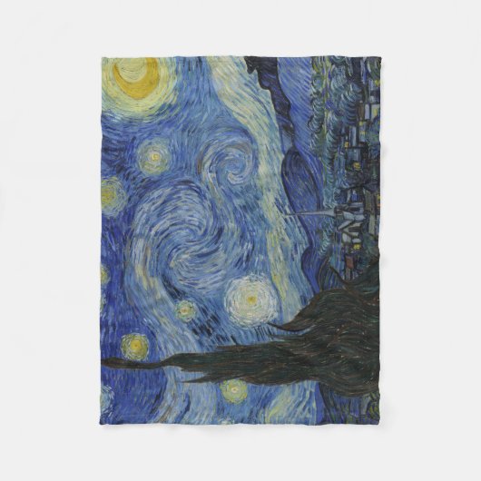 Starry Night Vincent van Gogh Fleecedecke (Vorderseite)
