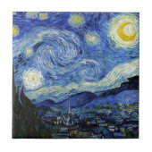 Starry Night Vincent van Gogh Fliese (Vorderseite)