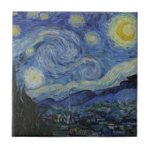 Starry Night Vincent van Gogh Fliese (Vorderseite)