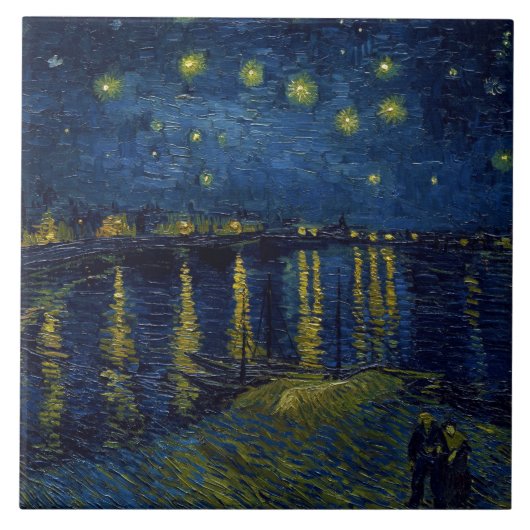 Starry Night, Vincent van Gogh Fliese (Vorderseite)