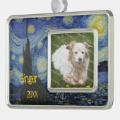 Starry Night Vincent van Gogh Foto Rahmen-Ornament Silber (Links)