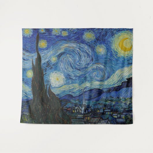 Starry Night Vincent van Gogh Gallery HD Fine Art Wandteppich (Vorderseite (Horizontal))