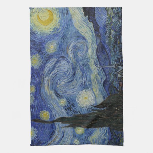 Starry Night Vincent van Gogh Gemälde Geschirrtuch (Vertikal)