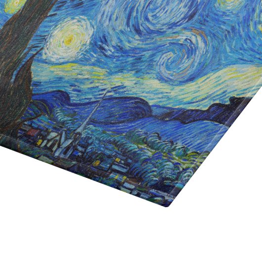 Starry Night Vincent Van Gogh Gemälde paris Schneidebrett (Ecke)