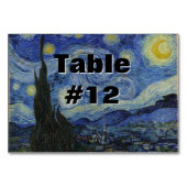 Starry Night Vincent van Gogh Gemälde Tischnummer (Vorderseite)