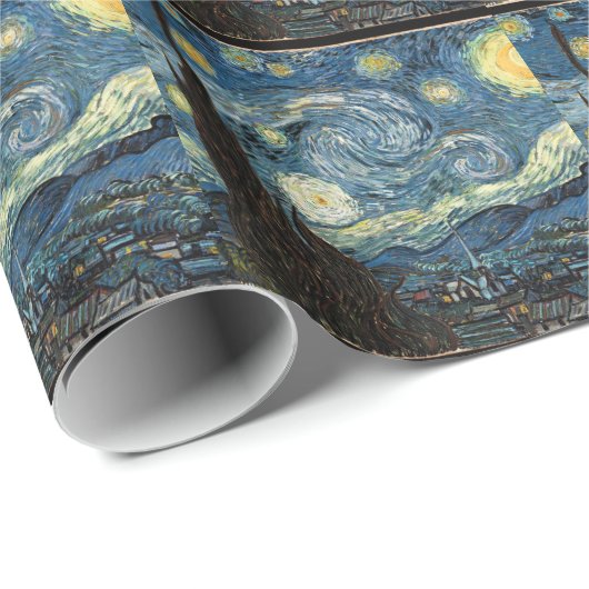 Starry Night, Vincent van Gogh-Geschenk Geschenkpapier (Rolleneckpunkt)