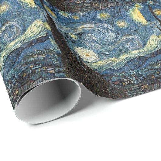 Starry Night, Vincent van Gogh-Geschenk Geschenkpapier (Rolleneckpunkt)