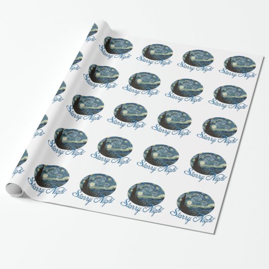 Starry Night, Vincent van Gogh-Geschenk Geschenkpapier (Ungerollt)