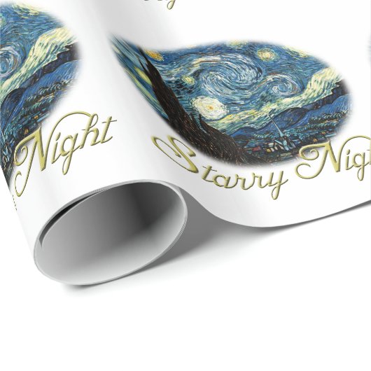 Starry Night, Vincent van Gogh-Geschenk Geschenkpapier (Rolleneckpunkt)