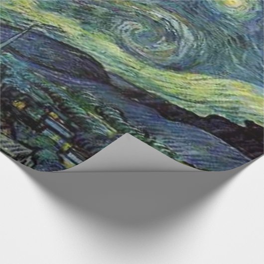Starry Night, Vincent van Gogh-Geschenk Geschenkpapier (Ecke)