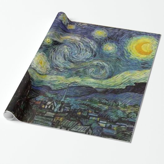 Starry Night, Vincent van Gogh-Geschenk Geschenkpapier (Ungerollt)