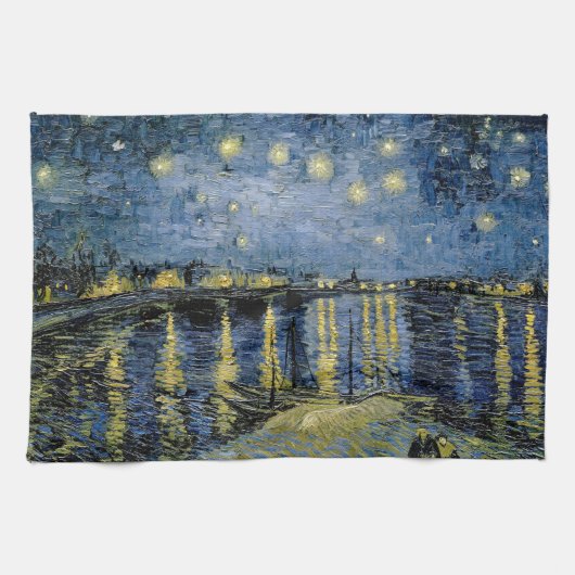 Starry Night Vincent van Gogh Geschirrtuch (Horizontal)