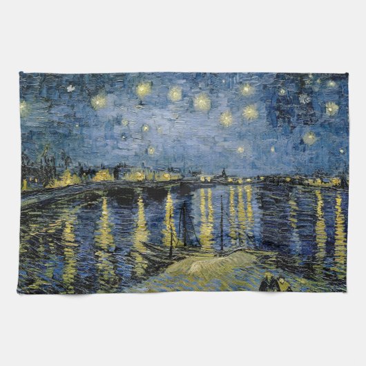 Starry Night Vincent van Gogh Geschirrtuch (Horizontal)