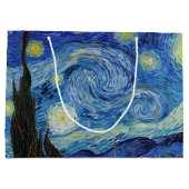 Starry Night, Vincent van Gogh große Geschenktasch Geschenktüte (Rückseite)