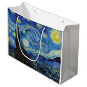 Starry Night, Vincent van Gogh Große Geschenktüte (Vorderseite Schrägansicht)