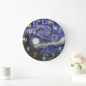 Starry Night, Vincent Van Gogh. Große Wanduhr (Zuhause)